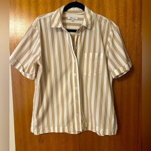 Madewell short sleeve striped button down